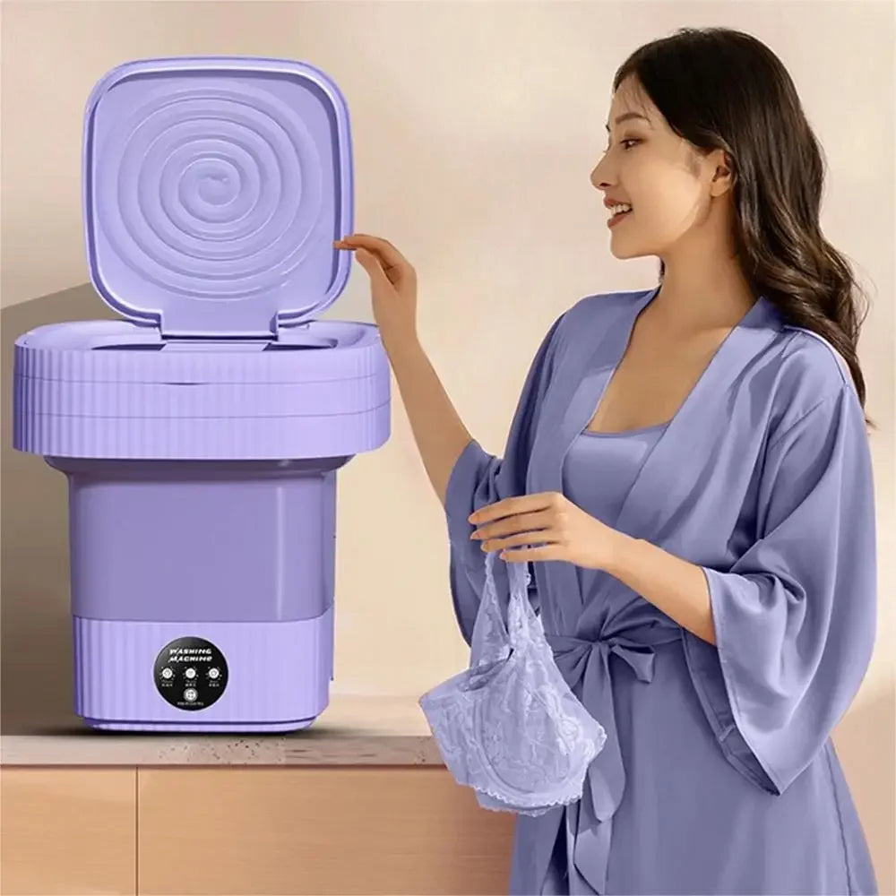Faltbare Mini-Waschmaschine mit Ultraschall - Kabellos & Tragbar