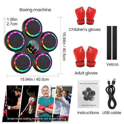 Bluetooth Connection Smart Music Boxing Machine Wall Mounted Noise Reduction Boxing Electronic Target Volume Adjustment